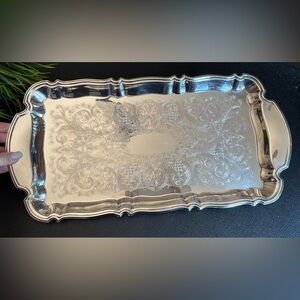 Elegant Silver coated Decorative Tray